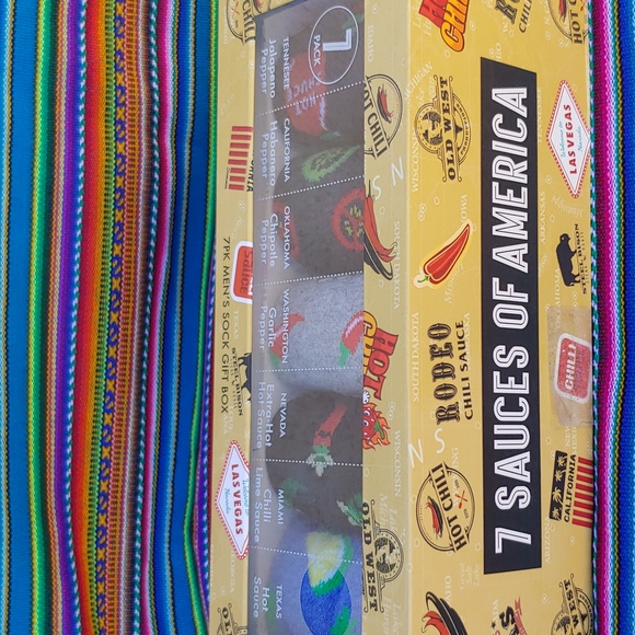 Men's Socks Fun Hot Sauce Boxed, NEW 5 Pairs - Picture 7 of 9